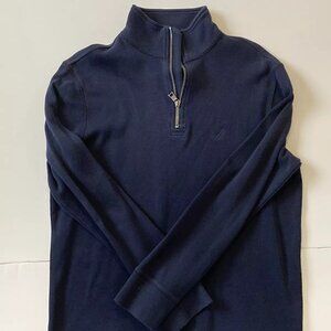 Mens Nautica Quarter Zip Pullover Fleece Size Small Cotton